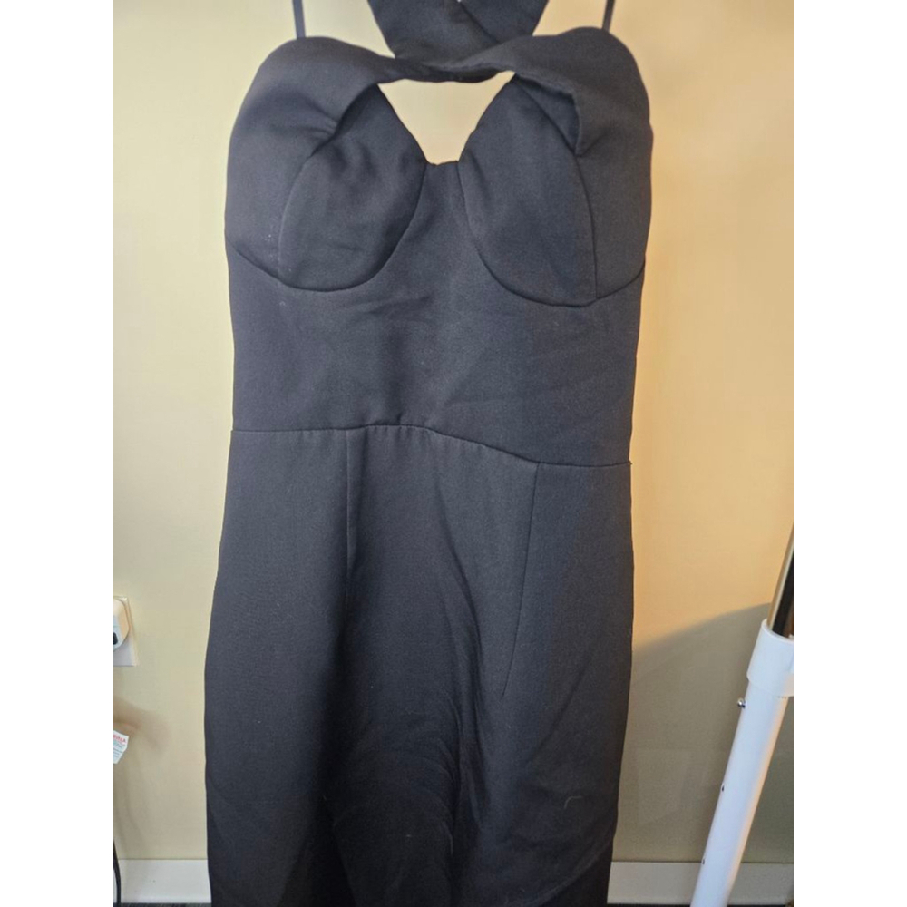 Women's BARIANO Black Halter Neck Maxi Dress L - Picture 11 of 16